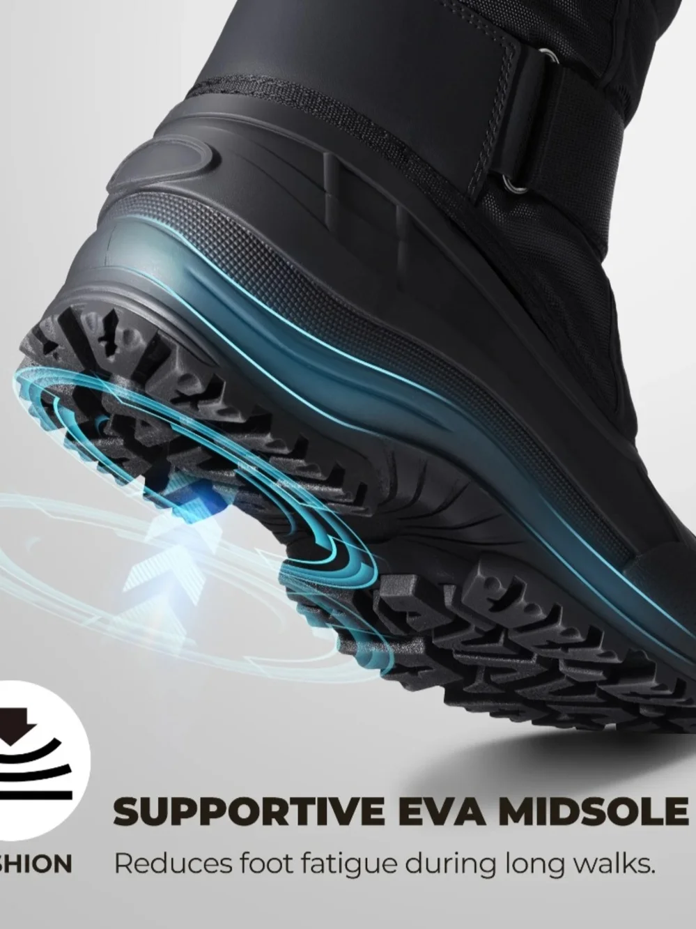 Men’s Black Insulated Rain & Snow Boots
